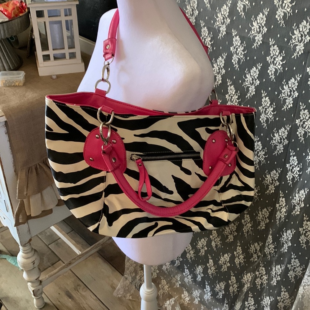 Zebra print bag